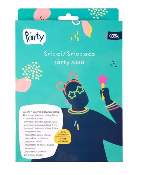 Svítící párty sada 66 ks