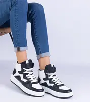 Gemre White-black women's sports sneakers Shadolina