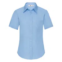 FRUIT OF THE LOOM F18•LADIES SHORT SLEEVE POPLIN SHIRT