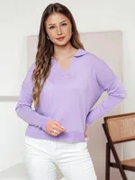 Sweter damski VISTILLA wrzosowy Dstreet