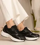 Gemre Black women's sports sneakers with glitter Bakari