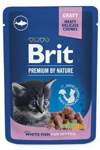 Brit Premium Cat Kapsa White Fish For Kitten 100g