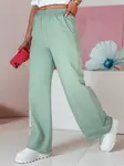Spodnie damskie dresowe wide leg DRESLINA miętowe Dstreet