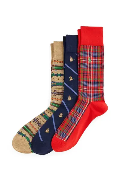 Polo Ralph Lauren  ponožky pánské s bavlnou 3-pack