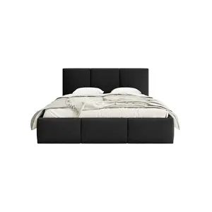 Fedve POLSTROVANÁ POSTEL FONDI SLIM 160x200 cm, Černá