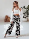 Dámské kalhoty wide leg ZEBRAVIBE