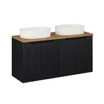 Petits-meubles DVOJUMYVADLO 120cm Riva Černá a dřevěná
