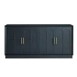 Modfu KOMODA z MDF 169x40x80 cm černá s nastavitelnými policemi a ochranou proti převrácení