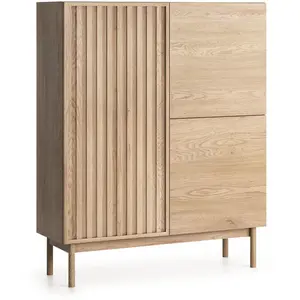 Beautysofa KOMODA Sapporo se 3 dvířky, dub Cremona