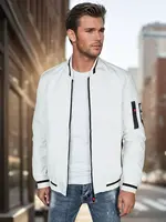 Bílá pánská přechodná bomberka