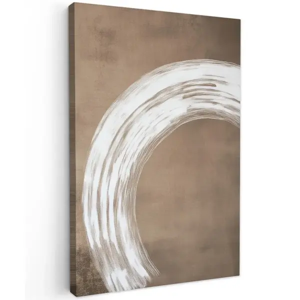 MuchoWow OBRAZ NA PLÁTNĚ Barva - hnědá - Japandi 40x60 cm