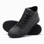Ombre Men's high top canvas sneakers shoes - black