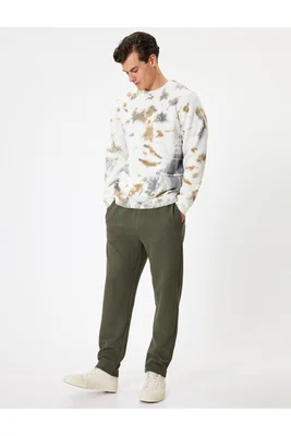 Koton Basic Sweatpants with Waist Tie and Pocket Detail, Cotton