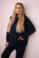 Set Punto Milano zimní mikina s kapucí + kalhoty námořnická modř