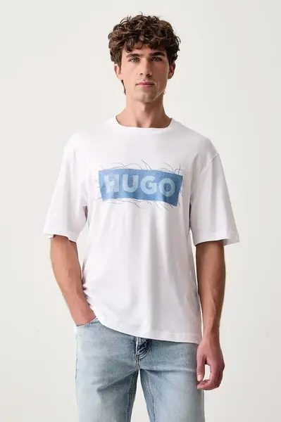 HUGO Blue  tričko pánské bavlněné Naxter