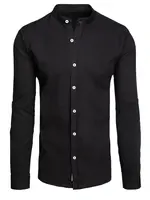 Pánská černá košile se stojáčkem