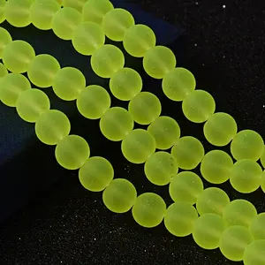 Baking Paint Transparent Glass Bead Strands
