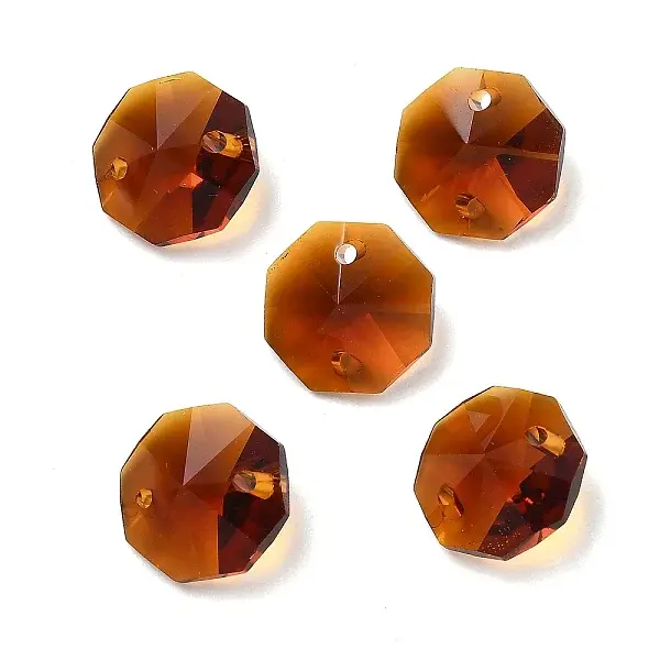 Transparent Glass Connector Charms