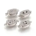 Rhodium Plated 925 Sterling Silver Box Clasps