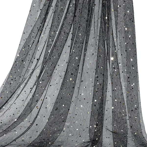 10 Yards Star & Moon Polyester Mesh Fabric