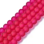 Baking Paint Transparent Glass Bead Strands