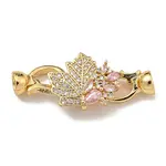 Brass Micro Pave Cubic Zirconia Fold Over Clasps