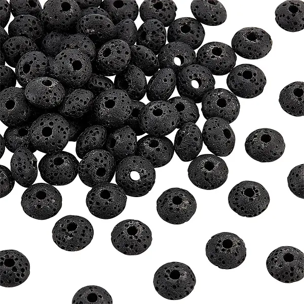 2 Strands Natural Lava Rock Beads Strands
