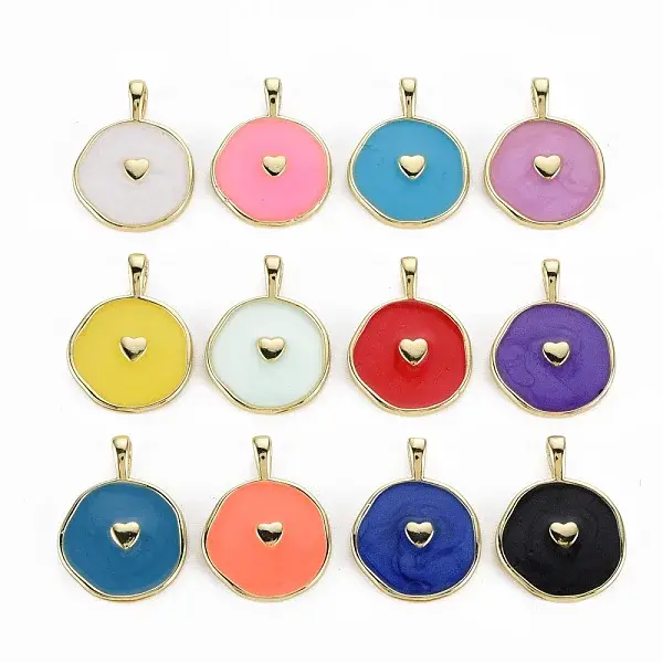 Brass Enamel Pendants