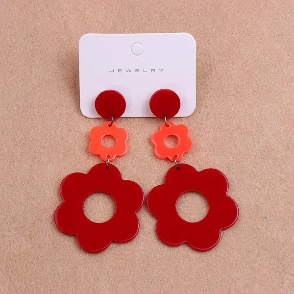 304 Stainless Steel Dangle Stud Earrings