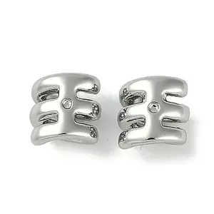 Brass Micro Pave Cubic Zirconia Beads
