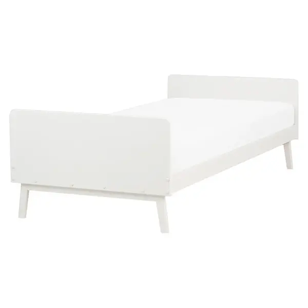 Beliani POSTEL s roštem 90/200 cm Bílá Bonnac
