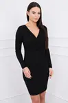 marka niezdefiniowana Přiléhavé šaty s výřezem pod prsy černé barvy