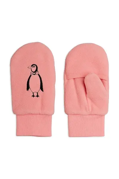 Mini Rodini rukavice dětské fleeceové Penguin