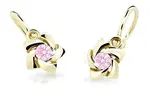 Cutie Jewellery Zlaté dětské náušnice C2201-10-X-1 růžová