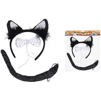 Set karneval - Čelenka, motýlek a ocas Kočka