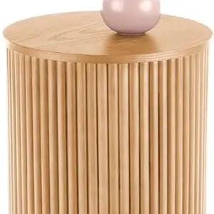 HALMAR Kulatý konferenční stolek WOODY-S přírodní