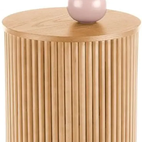HALMAR Kulatý konferenční stolek WOODY-S přírodní