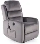 SIGNAL Relaxační masážní křeslo Pegaz Velvet M šedé