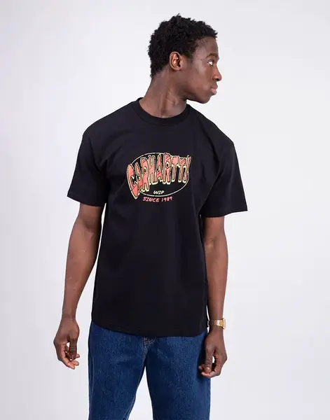 Tričko Carhartt WIP S/S Hot Script T-Shirt Black