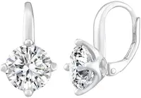 Silvego Stříbrné náušnice LILA s čirým zirkonem LPS0620 L: (2 x 1,1 cm)