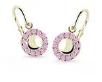 Cutie Jewellery Zlaté dětské náušnice C2750-10-X-1 růžová