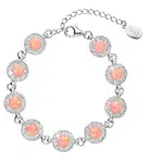 Evolution Group - Pavona Okouzlující náramek s oranžovými opály a krystaly Swarovski 33105.1