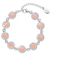 Evolution Group - Pavona Okouzlující náramek s oranžovými opály a krystaly Swarovski 33105.1