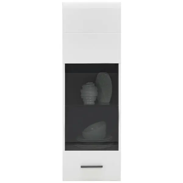 Hom`in ZÁVĚSNÁ VITRÍNA, antracitová, bílá, 40/122/35 cm