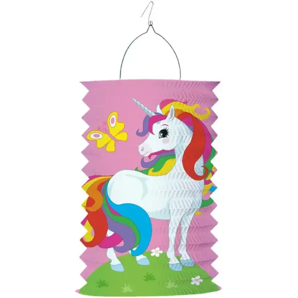 Lampion válec 28cm - Jednorožec