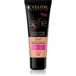 Eveline Cosmetics Selfie Time make-up a korektor 2 v 1 odtieň 02 Ivory 30 ml