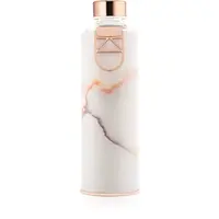 Equa Mismatch sklenená fľaša na vodu + obal z umelej kože farba Lava 750 ml
