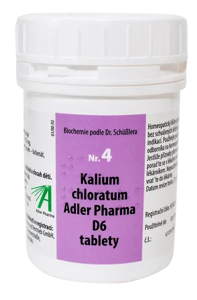 ADLER PHARMA Nr.4 Kalium chloratum D6 400 tablet