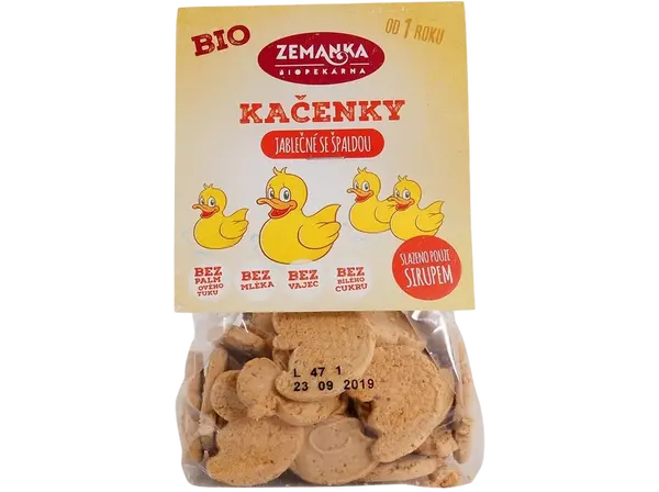 ZEMANKA Jablkové bio kačiatka so špalďovou múkou. 100 g