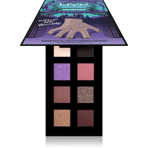 NYX Professional Makeup Wednesday The Nevermore Academy Palette paleta očných tieňov 8 farieb 8x1 g